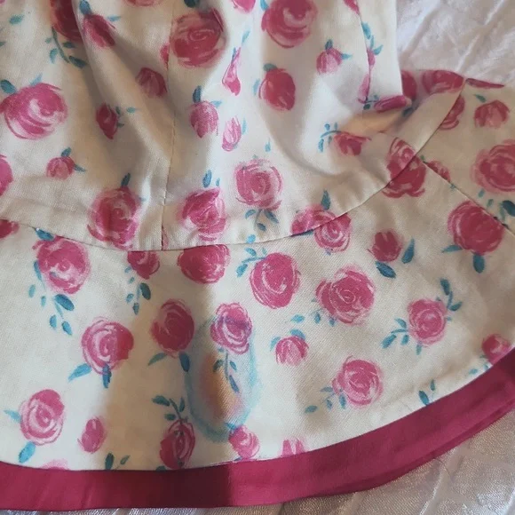 DIOR girls Floral Baby Beach Hat Size 1T 100% Cotton - Picture 7 of 9